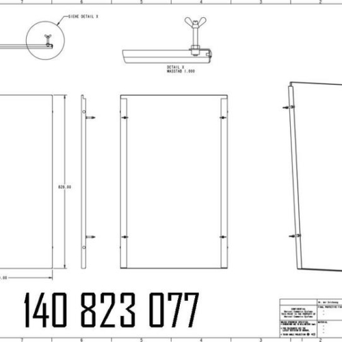140823077 - SIDE PANEL TO HYD. MODULE SK700 GPU EINF. POWDER.